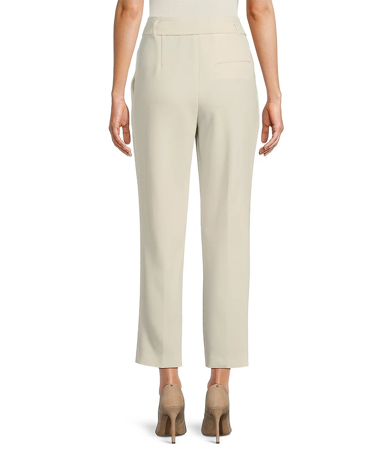 BOSS by Hugo Boss Tapiah Woven Pleated front Tapered Leg Cropped Trouser