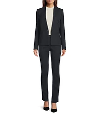 BOSS by Hugo Boss Tapria Herringbone Jersey Flat Front Pants