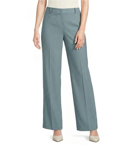 BOSS by Hugo Boss Virgin Wool Flat Front Straight Pants