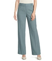 BOSS by Hugo Boss Virgin Wool Flat Front Straight Pants