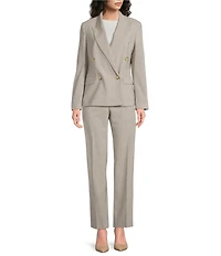 BOSS By Hugo Boss Virgin Wool Peak Lapel Long Sleeve Blazer