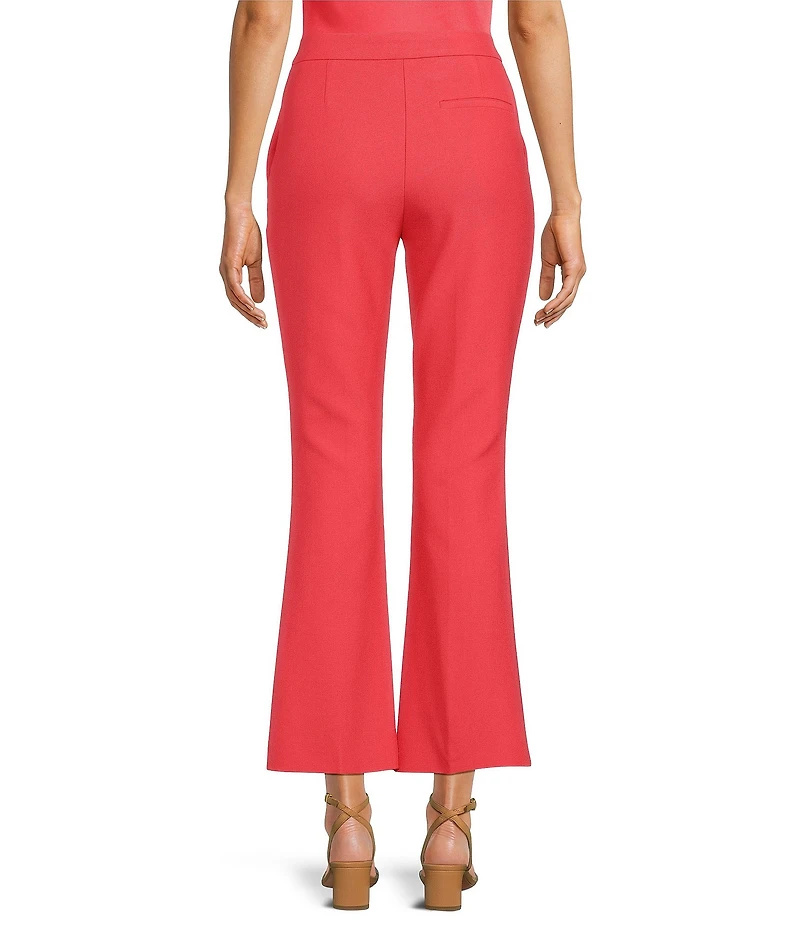BOSS Hugo Boss Timasa Ponte Flat Front Kick Flare Leg Cropped Trouser Pants