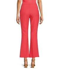 BOSS Hugo Boss Timasa Ponte Flat Front Kick Flare Leg Cropped Trouser Pants