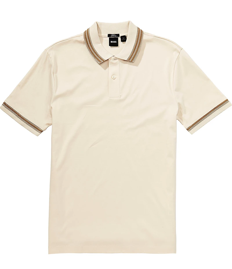 BOSS Slim Fit Contrast Tipping Short Sleeve Polo Shirt