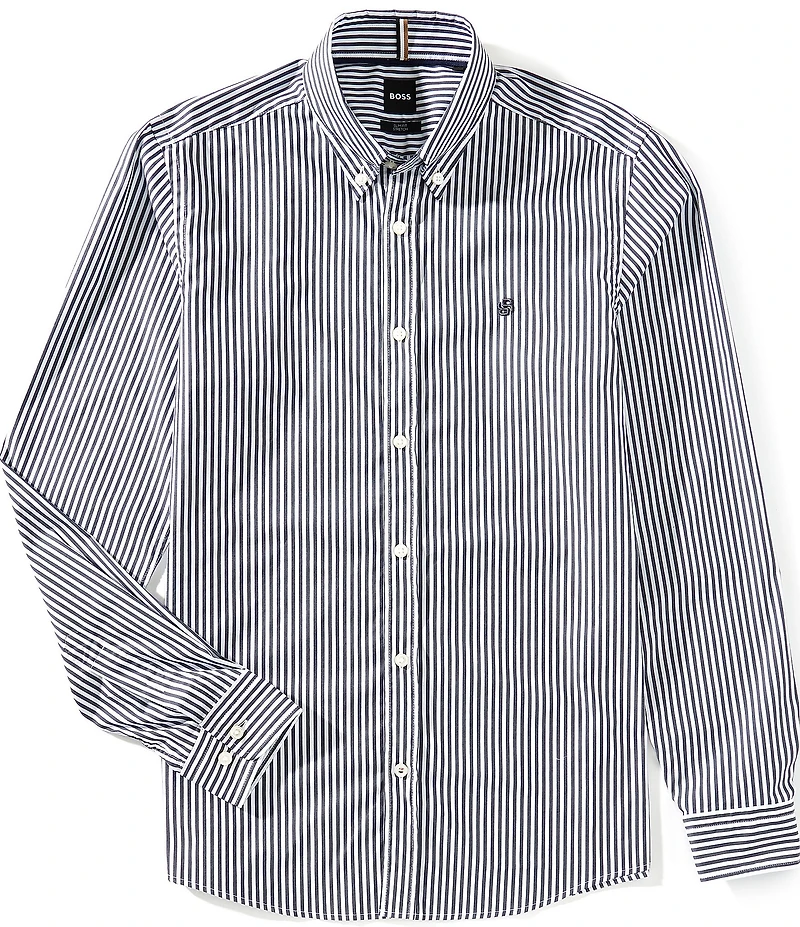 BOSS Slim Fit H-Roan Stretch Long Sleeve Woven Shirt