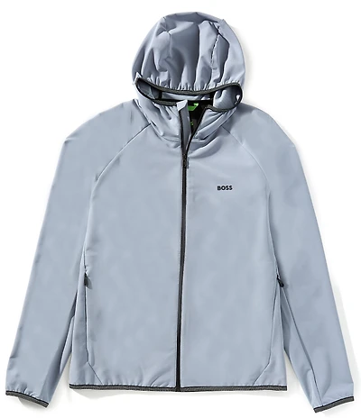 BOSS Slim Fit L-Commuter Stretch Full-Zip Hoodie