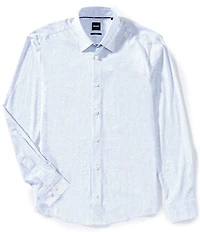BOSS Slim Fit Stretch Roan Long Sleeve Woven Shirt