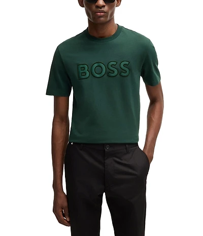 BOSS Thompson Logo Detail Short Sleeve Graphic T-Shirt