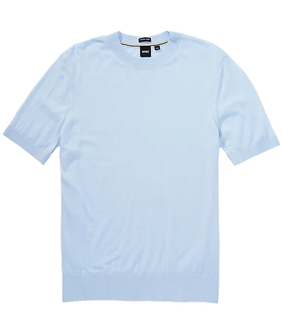 BOSS Umauro Solid Short Sleeve Wool Sweater