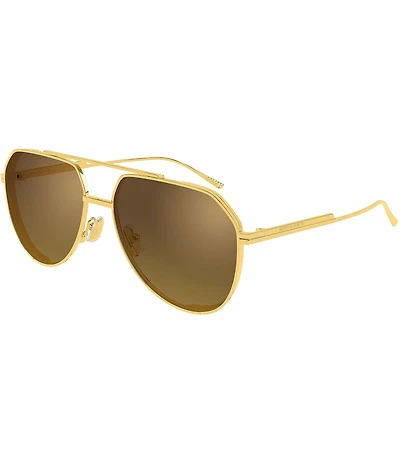 Bottega Veneta Light Ribbon 60mm Aviator Sunglasses