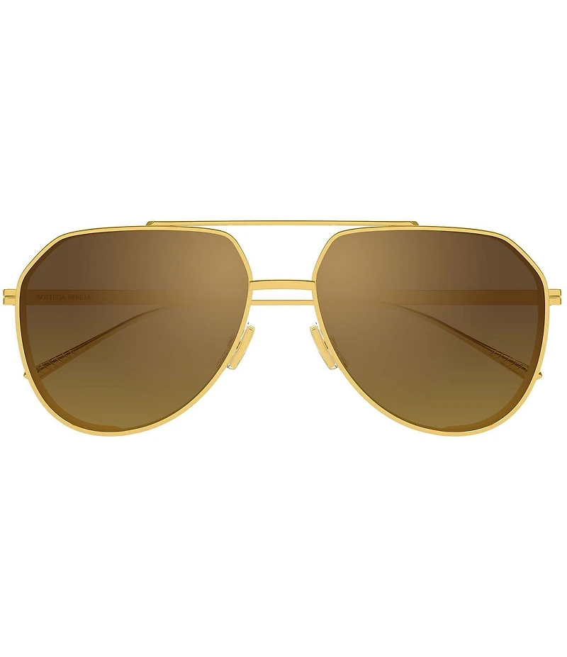 Bottega Veneta Light Ribbon 60mm Aviator Sunglasses