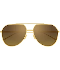 Bottega Veneta Light Ribbon 60mm Aviator Sunglasses