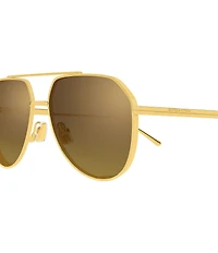 Bottega Veneta Light Ribbon 60mm Aviator Sunglasses