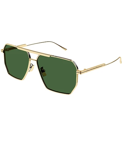 Bottega Veneta Men's BV1012S 60mm Navigator Sunglasses