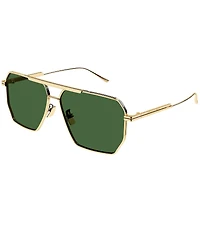 Bottega Veneta Men's BV1012S 60mm Navigator Sunglasses