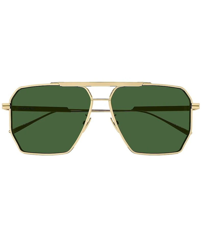 Bottega Veneta Men's BV1012S 60mm Navigator Sunglasses