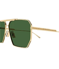 Bottega Veneta Men's BV1012S 60mm Navigator Sunglasses