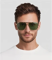Bottega Veneta Men's BV1012S 60mm Navigator Sunglasses
