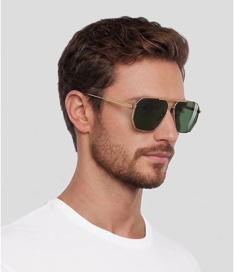Bottega Veneta Men's BV1012S 60mm Navigator Sunglasses