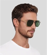 Bottega Veneta Men's BV1012S 60mm Navigator Sunglasses