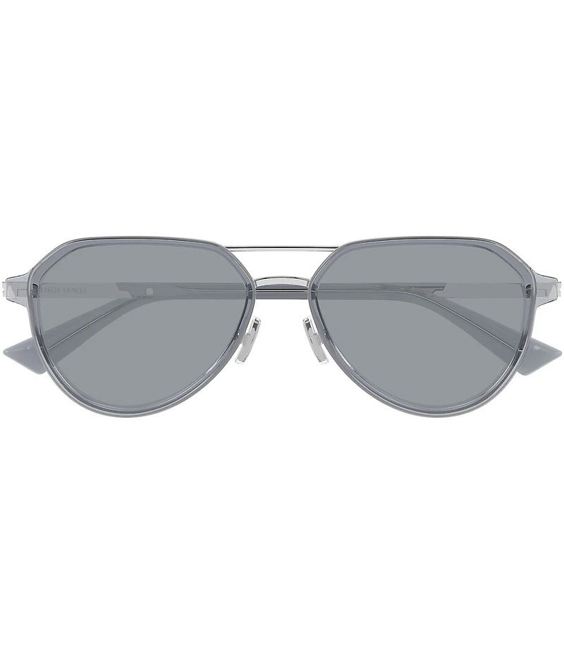 Bottega Veneta Men's Combi Man 55mm Aviator Sunglasses