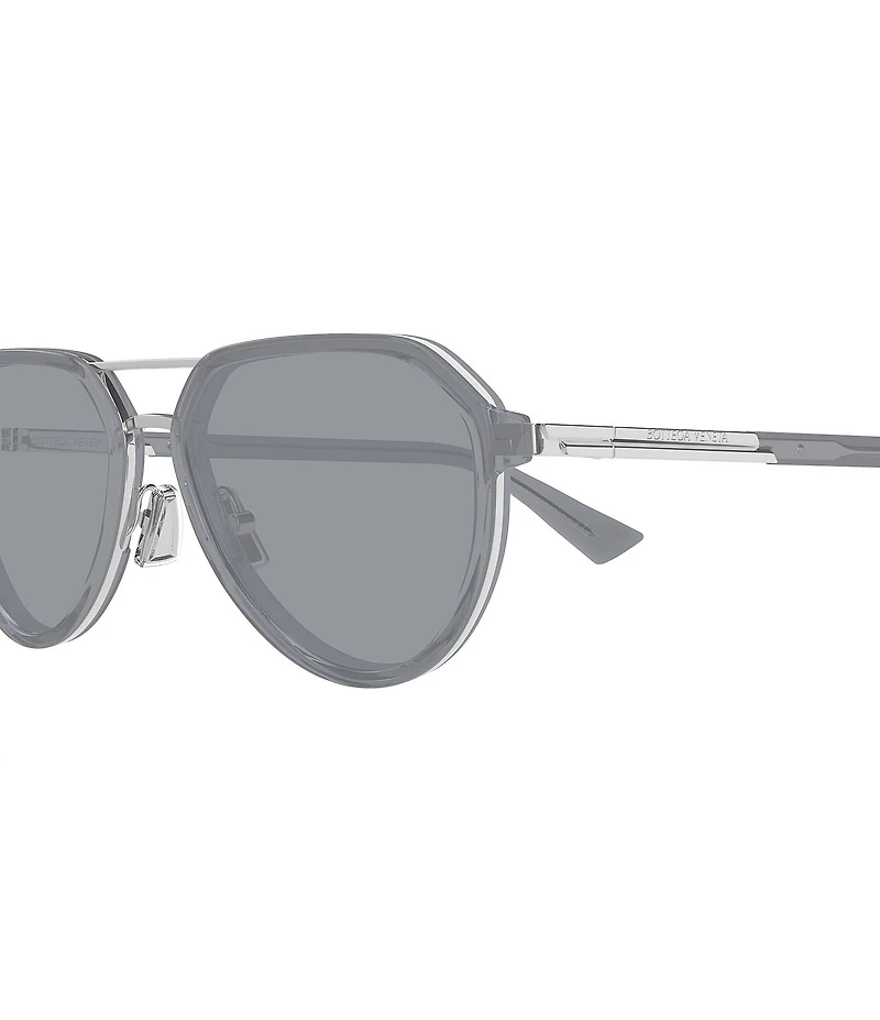 Bottega Veneta Men's Combi Man 55mm Aviator Sunglasses