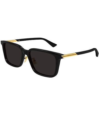 Bottega Veneta Men's Ribbon 57mm Rectangle Sunglasses