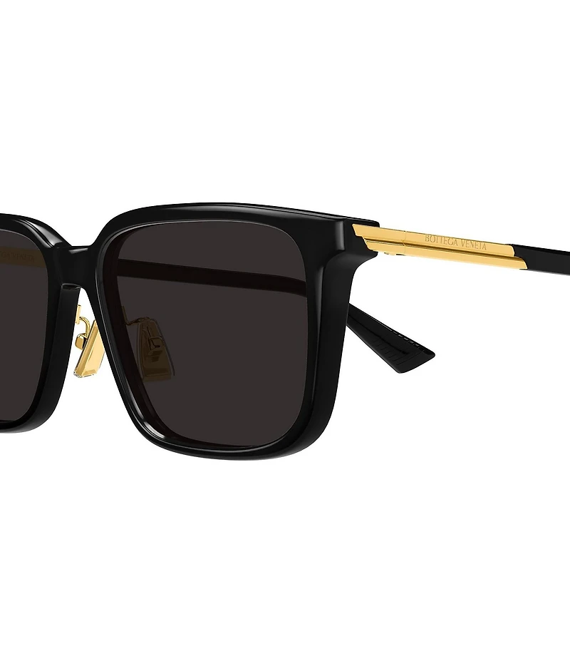 Bottega Veneta Men's Ribbon 57mm Rectangle Sunglasses
