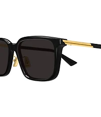 Bottega Veneta Men's Ribbon 57mm Rectangle Sunglasses