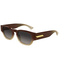 Bottega Veneta Men's Stretch Ribbon 51mm Square Sunglasses
