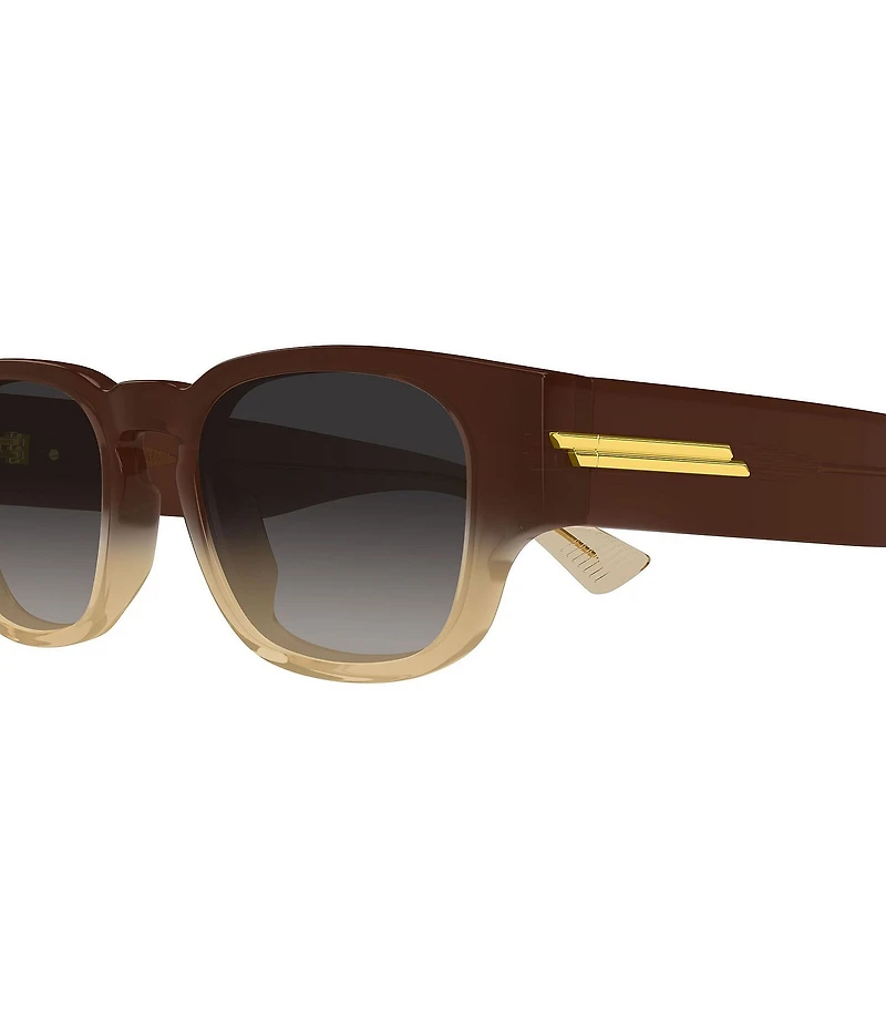 Bottega Veneta Men's Stretch Ribbon 51mm Square Sunglasses