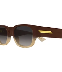 Bottega Veneta Men's Stretch Ribbon 51mm Square Sunglasses