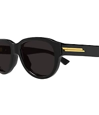 Bottega Veneta Men's Stretch Ribbon 55mm Round Sunglasses