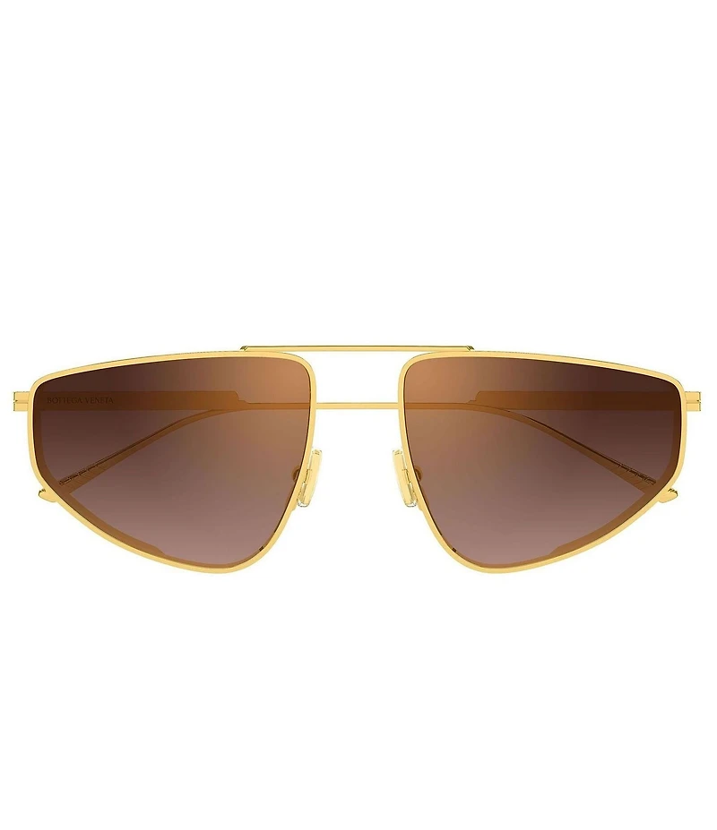 Bottega Veneta Unisex Light Ribbon 59mm Mirrored Navigator Sunglasses