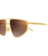 Bottega Veneta Unisex Light Ribbon 59mm Mirrored Navigator Sunglasses