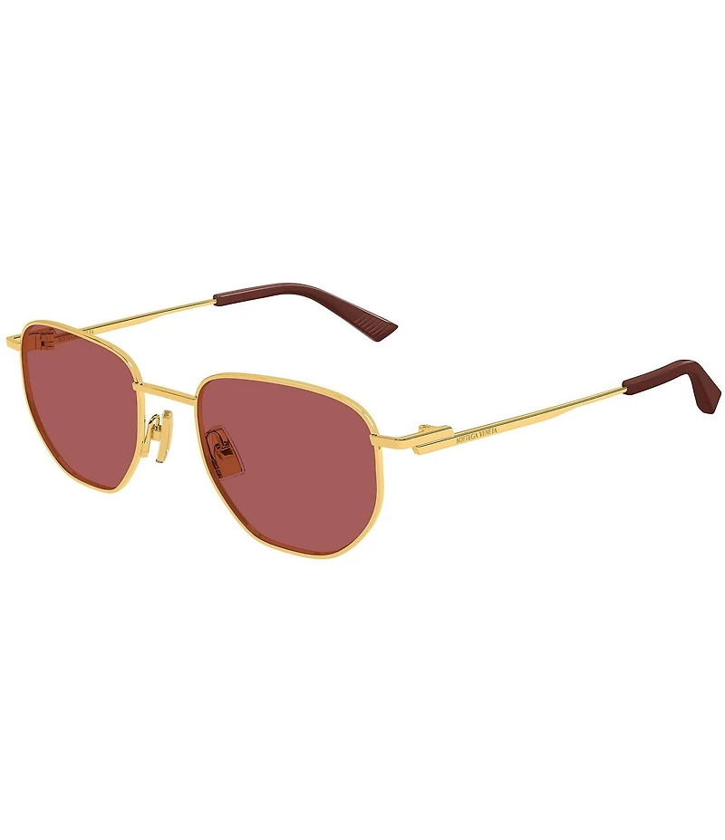 Bottega Veneta Unisex Minimalist 52mm Round Sunglasses