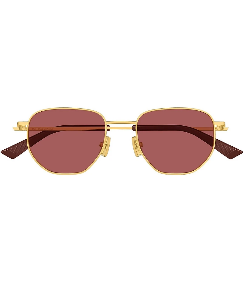Bottega Veneta Unisex Minimalist 52mm Round Sunglasses