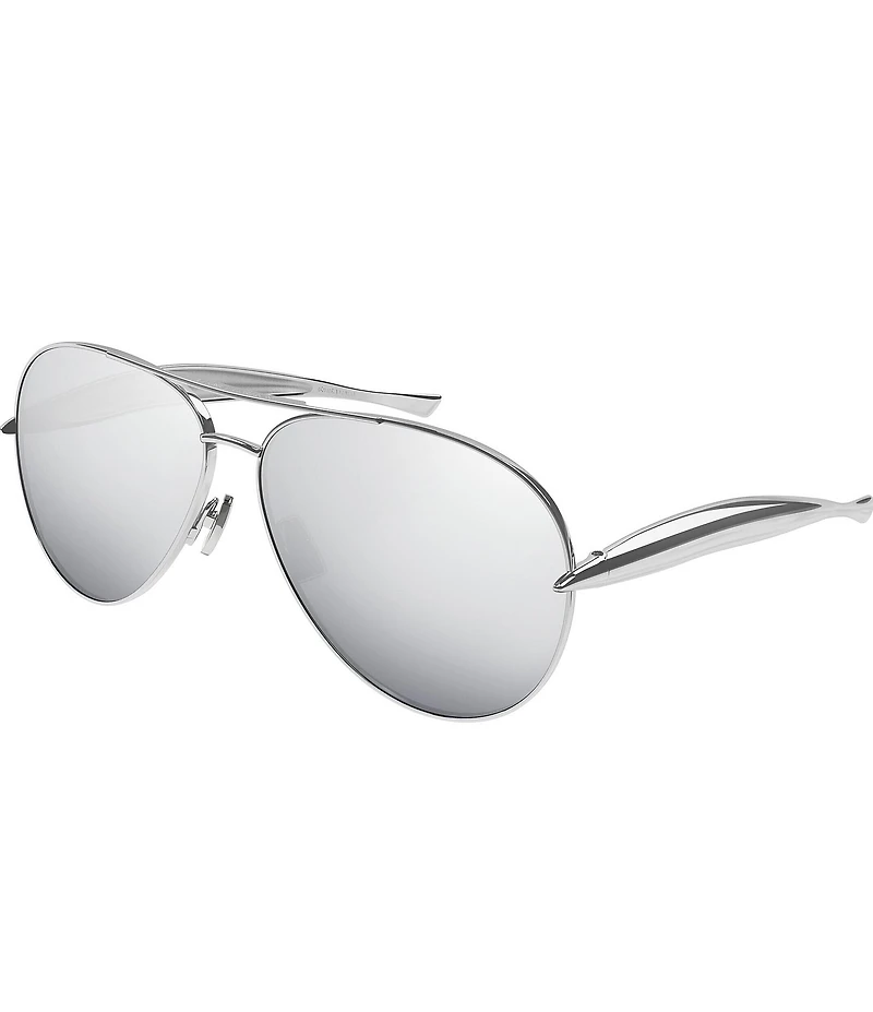 Bottega Veneta Unisex Sardine 64mm Aviator Sunglasses