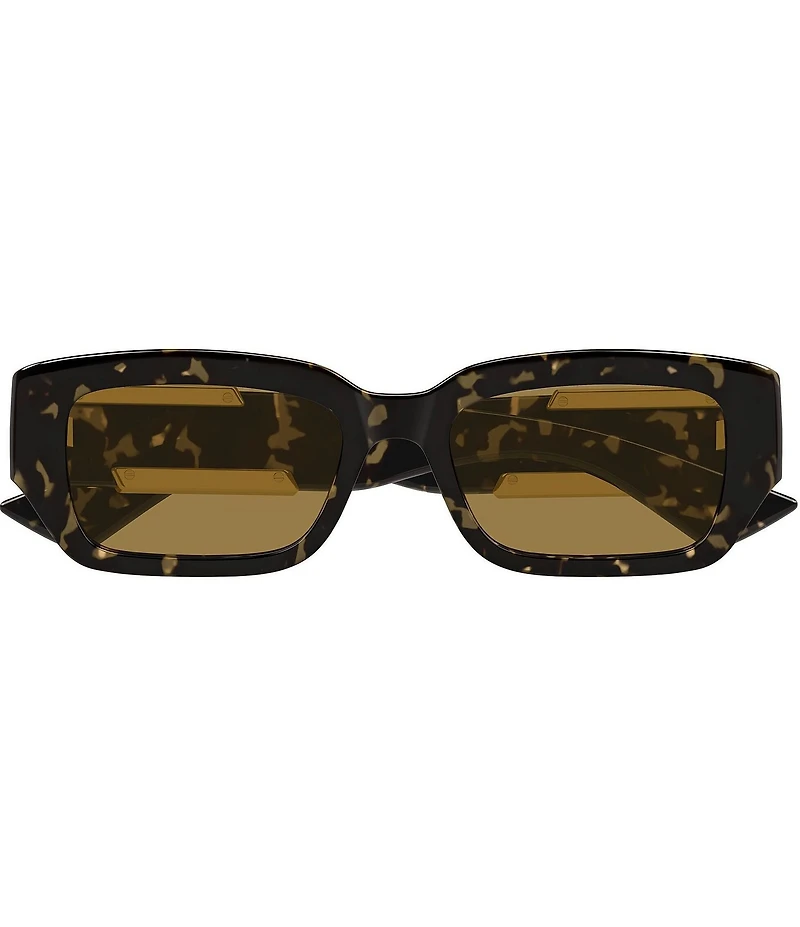 Bottega Veneta Women's Dash Ribbon 53mm Havana Rectangle Sunglasses