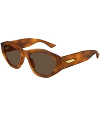 Bottega Veneta Women's Flat Ribbon 53mm Geometric Sunglasses