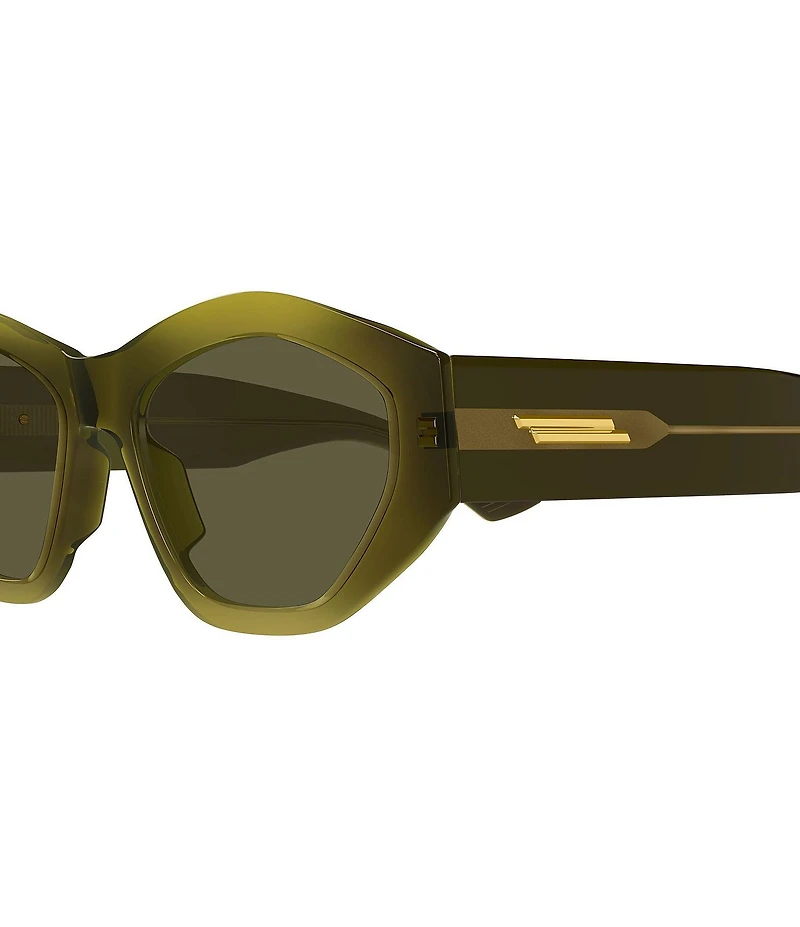 Bottega Veneta Women's Flat Ribbon 53mm Geometric Sunglasses