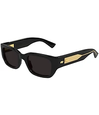 Bottega Veneta Women's Intrecciato Wirecore 52mm Rectangle Sunglasses