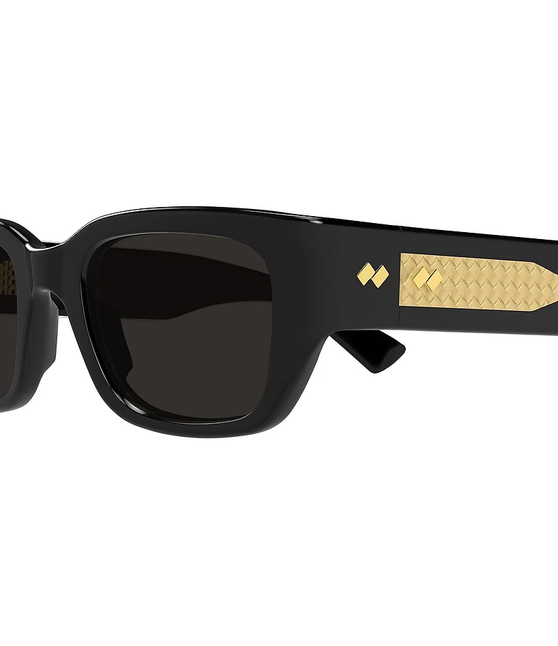 Bottega Veneta Women's Intrecciato Wirecore 52mm Rectangle Sunglasses