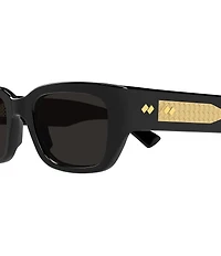 Bottega Veneta Women's Intrecciato Wirecore 52mm Rectangle Sunglasses