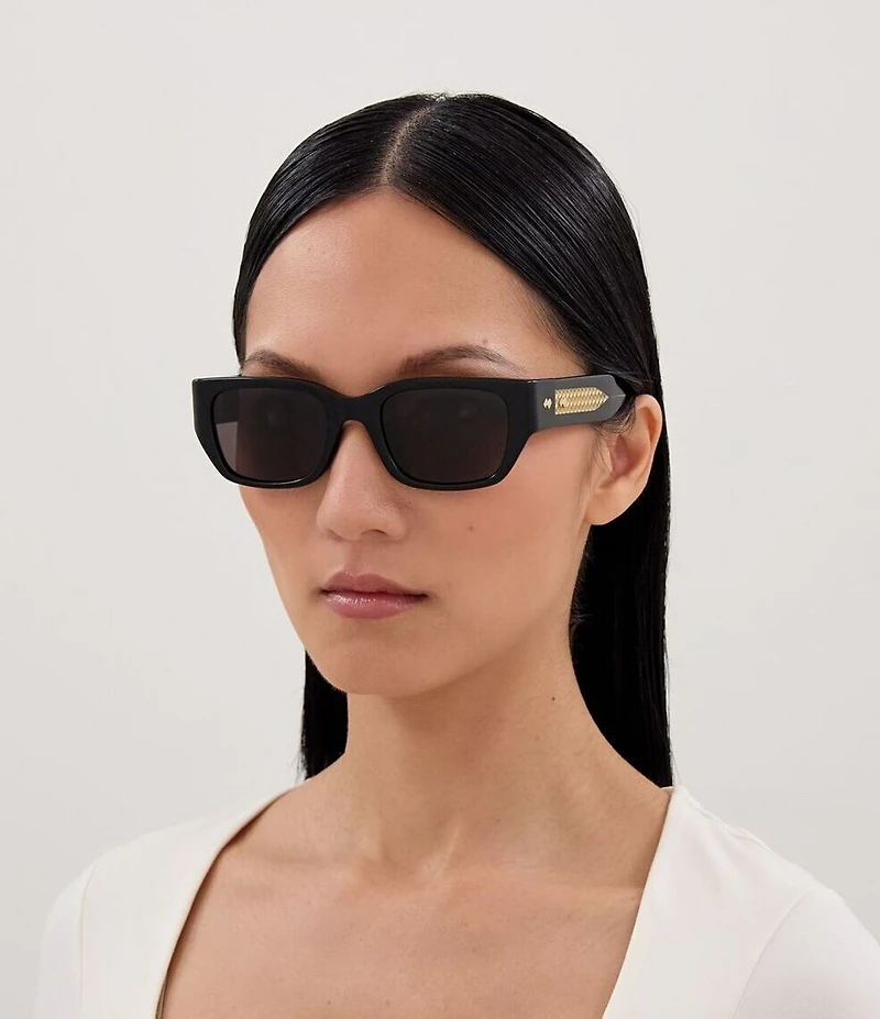 Bottega Veneta Women's Intrecciato Wirecore 52mm Rectangle Sunglasses