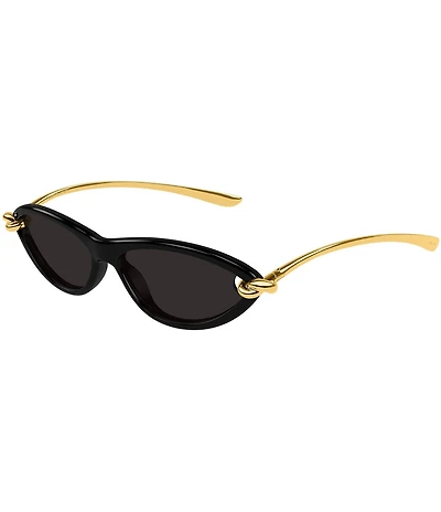 Bottega Veneta New Knot 56mm Cat Eye Statment Sunglasses
