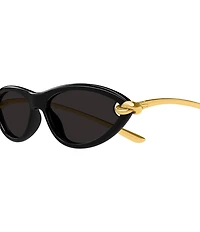 Bottega Veneta New Knot 56mm Cat Eye Statment Sunglasses