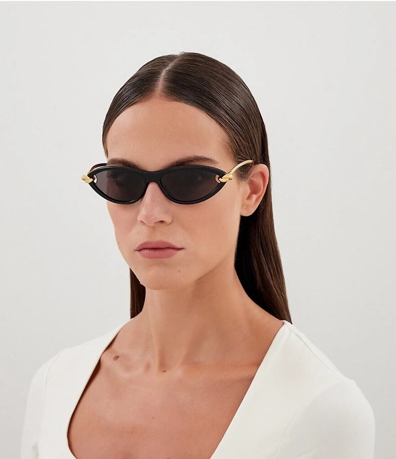 Bottega Veneta New Knot 56mm Cat Eye Statment Sunglasses