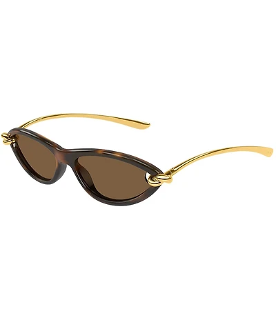 Bottega Veneta New Knot 56mm Cat Eye Statment Sunglasses