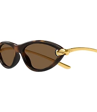 Bottega Veneta New Knot 56mm Cat Eye Statment Sunglasses